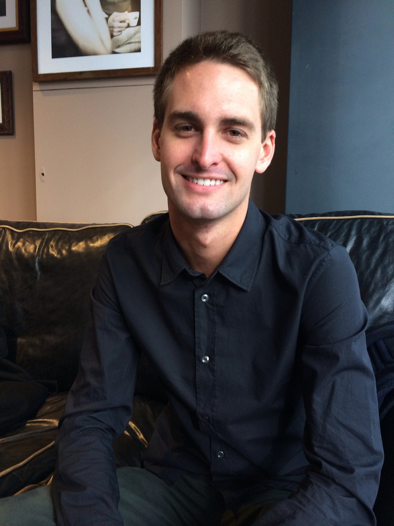 Evan Spiegel, CEO of Snapchat, one of the top websites in the world.